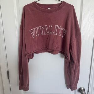 Vitality Women's Cropped Sweatshirt - Pink